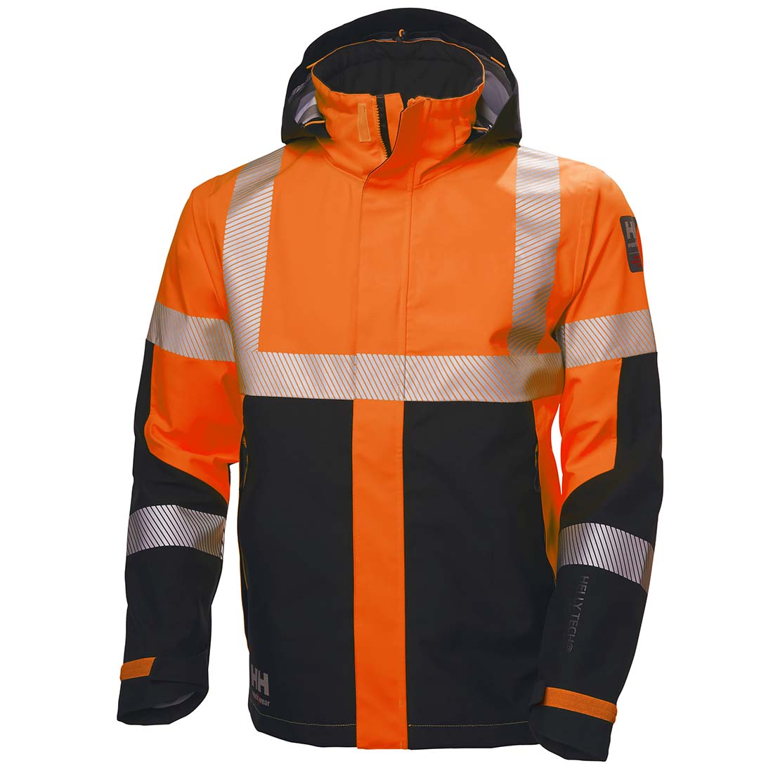 Helly Hansen 71172 ICU Orange and Ebony Hi Vis Waterproof Shell Jacket Small