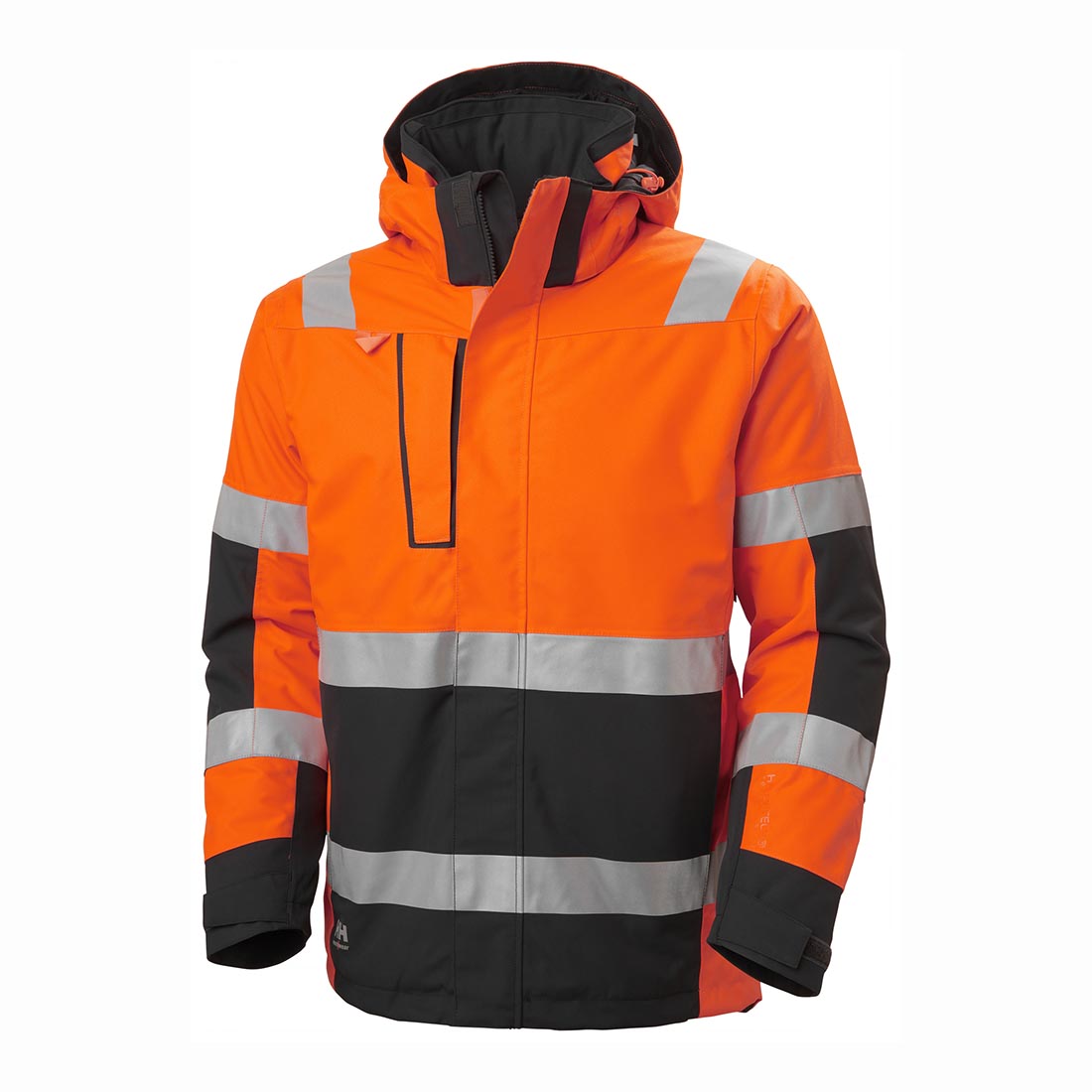 Helly Hansen Alna 2 High Vis Orange Black Waterproof Workwear Jacket Small