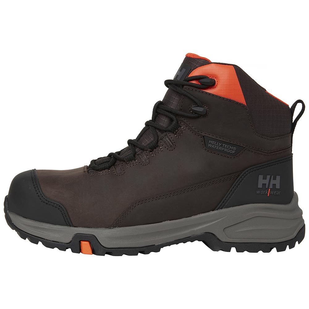 Helly Hansen Waterproof Manchester LTR Mid Brown Metal Free Safety Boots UK 2