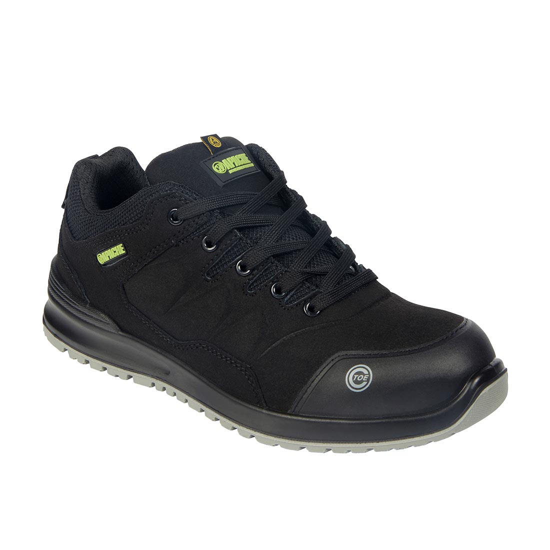 Apache Brampton Metal Free Black Recycled ESD Unisex Safety Trainers UK 8