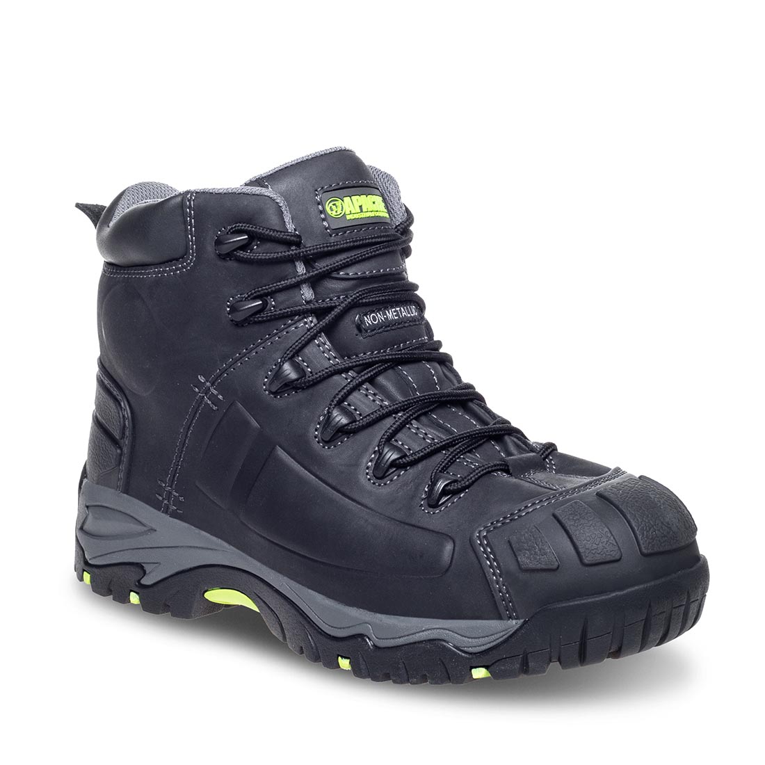 Apache Mercury Metal Free Waterproof Black Leather Unisex Safety Boots UK 3