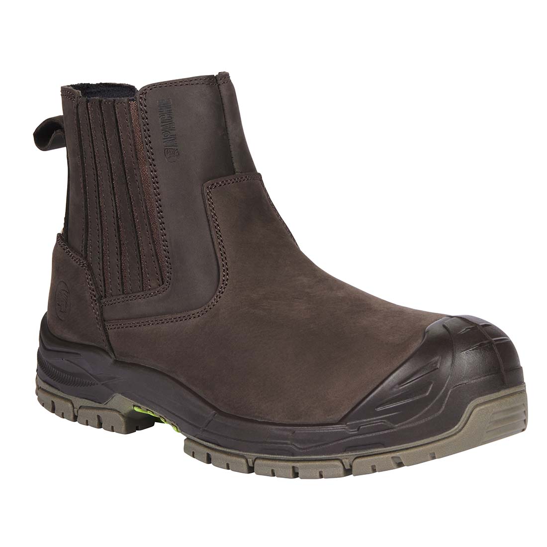 Apache Wabana Brown Leather Metal Free Lightweight Safety Dealer Boots UK 9