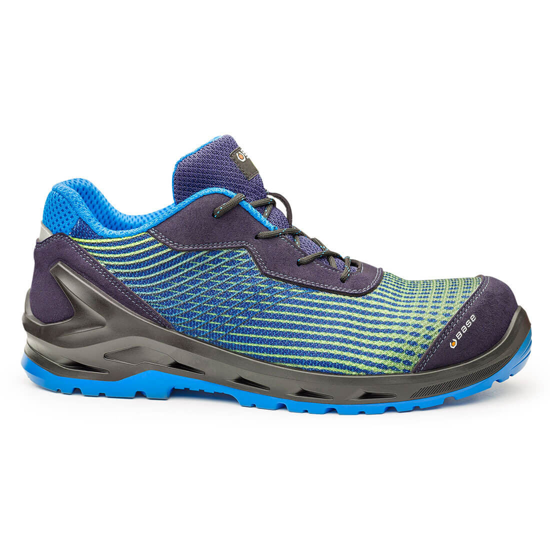 Base iCyber B1212 Navy Flou Metal Free ESD S1P SRC Safety Trainers UK 11