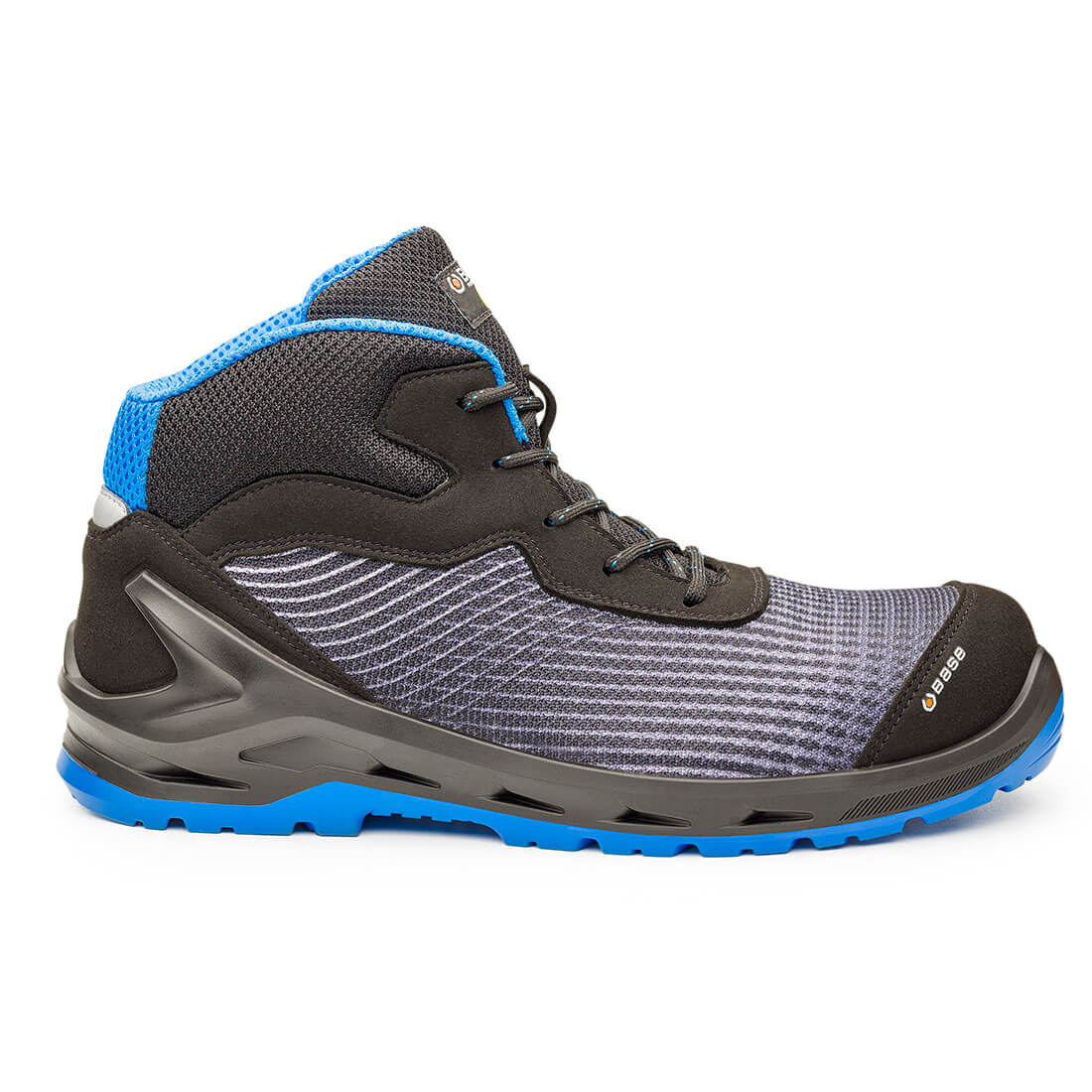Base iCyber Top B1213 Black Blue Metal Free ESD S1P SRC Safety Boots UK 3