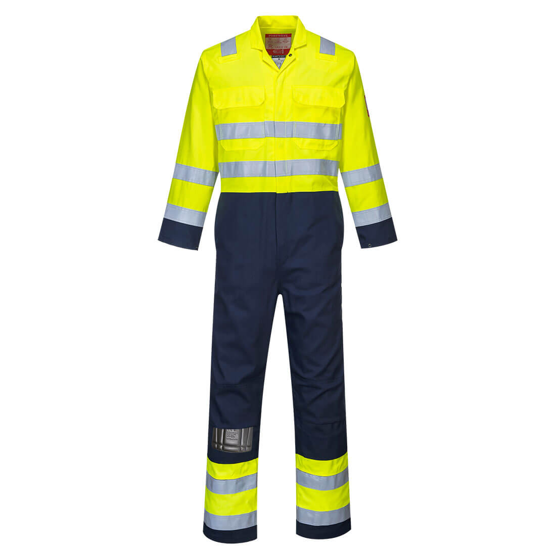 Portwest Bizweld BIZ7 Yellow Navy High Vis Anti Static Pro Coverall  2X Large