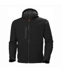 Helly Hansen Kensington Black Hooded Zip Front Softshell Workwear Jacket