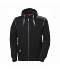 Helly Hansen Oxford Black Cotton Full Zipped Front Workwear Hoodie