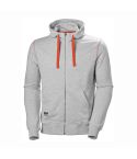 Helly Hansen Oxford Grey Cotton Full Zipped Front Workwear Hoodie