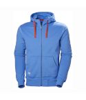 Helly Hansen Oxford Blue Cotton Full Zipped Front Workwear Hoodie