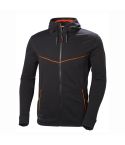 Helly Hansen Chelsea Evolution Black Zipped Front Workwear Hoodie