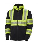 Helly Hansen 79273 ICU Yellow and Ebony Hi Vis Zip Hoodie Work Jacket