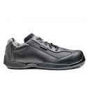 Base B0605 DIVING BLACK LEATHER METAL FREE LIGHTWEIGHT SAFETY TRAINERS