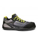 Base B0676B TENNIS BLACK GREY S3 METAL FREE LIGHTWEIGHT SAFETY TRAINERS