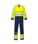 Portwest Bizweld BIZ7 Yellow Navy High Vis Anti Static Pro Coverall