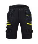 DX4 Workwear DX444 Black Stretch Detachable Holster Pocket Shorts