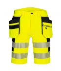 DX4 Workwear DX446 Yellow Detachable High Vis Holster Pocket Shorts