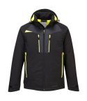 DX4 Workwear DX460 Black Grey Waterproof Hooded Winter Work Jacket