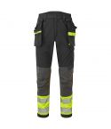 EV4 Workwear EV442 Yellow Hi Vis Stretch Detachable Holster Work Trousers