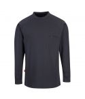 Portwest Bizflame Knit FR33 Navy FR Anti Static Ribbed Cuff Crew Neck