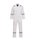 Portwest Bizflame Plus FR50 White Flame Resistant Anti Static Coverall