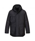 KX3 Workwear KX360 Black Water Resistant Quilt Lined Parka Jacket