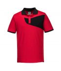 PW2 Workwear PW210 Red Short Sleeve Cotton Comfort Polo Shirt