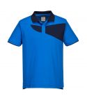 PW2 Workwear PW210 Royal And Navy Short Sleeve Cotton Comfort Polo Shirt