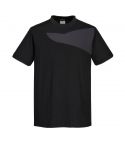 PW2 Workwear PW210 Black Short Sleeve Cotton Comfort Polo Shirt