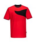 PW2 Workwear PW211 Red Cotton Comfort Short Sleeve Tee Shirt