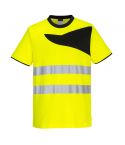 PW2 Workwear PW213 Yellow High Vis Short Sleeve Cotton Work Tee Shirt