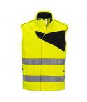 PW2 Workwear PW231 Yellow High Visibility Work Fleece Bodywarmer