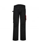 PW2 Workwear PW240 Black And Red Polycotton Service Work Trousers