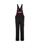 PW2 Workwear PW243 Black And Red Polycotton Bib and Brace Work Trousers