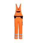 PW2 Workwear PW244 Orange High Visibility Bib and Brace Work Trousers