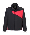 PW2 Workwear PW271 Black And Red Two Layer Softshell Fleece Work Jacket