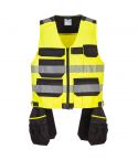 PW3 Workwear PW308 Yellow Lightweight  High Vis Class 1 Tool Vest