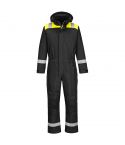 PW3 Workwear PW353 Black Waterproof Front Zip Opening Winter Coverall