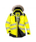 PW3 Workwear PW369 Yellow Waterproof High Vis Winter Parka Jacket