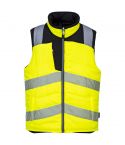 PW3 Workwear PW374 Yellow High Vis Front Closing Reversible Bodywarmer