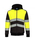 PW3 Workwear PW377 Yellow Lightweight  Zipped Class 1 Winter Hoodie