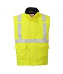 Portwest Bizflame Rain S776 Yellow High Vis Anti Static FR Bodywarmer