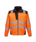 PW3 Workwear High Vis T402 Orange Black Water Repellent Softshell Jacket