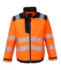 PW3 Workwear T500 Orange Lightweight Polycotton High Vis Work Jacket