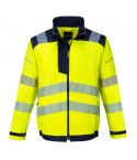 PW3 Workwear T500 Yellow Navy Lightweight Polycotton High Vis Work Jacket