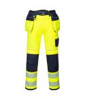 PW3 Workwear High Vis T501 Yellow Navy Holster Pocket Kneepad Trousers