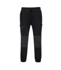 KX3 Workwear T803 Black Slim Fitting Drawstring Waistband Flexi Trousers