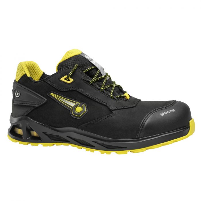 Base K Hurry B1041 Black Yellow Nubuck Leather S3 idaptive Safety Shoes UK 4