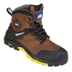 Himalayan 5802 Metal Free Symaptex Waterproof Vibram Brown Side Zip Safety Boots