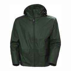Helly Hansen Voss Waterproof Zip Front Green Hooded Workwear Jacket