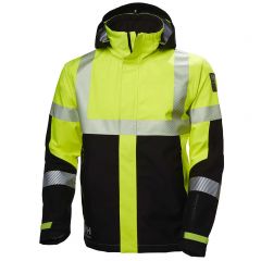 Helly Hansen 71172 ICU Yellow and Ebony Hi Vis Waterproof Shell Jacket